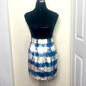 Club Monaco TieDye Silk Mini Drape Skirt Size XS